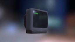 Low-Poly 90s Y2K CRT TV