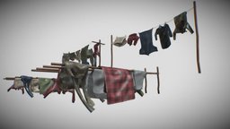 Washing line washing poles clothes shirts pants