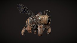 Rustborn BeeBot dae, rust, post-apocalyptic, bee, rusty, droid, gap, daehowest, rusty-metal, substancepainter, maya, photoshop, beebot, rustborn, gap2023-2024, daehowest2023-2024