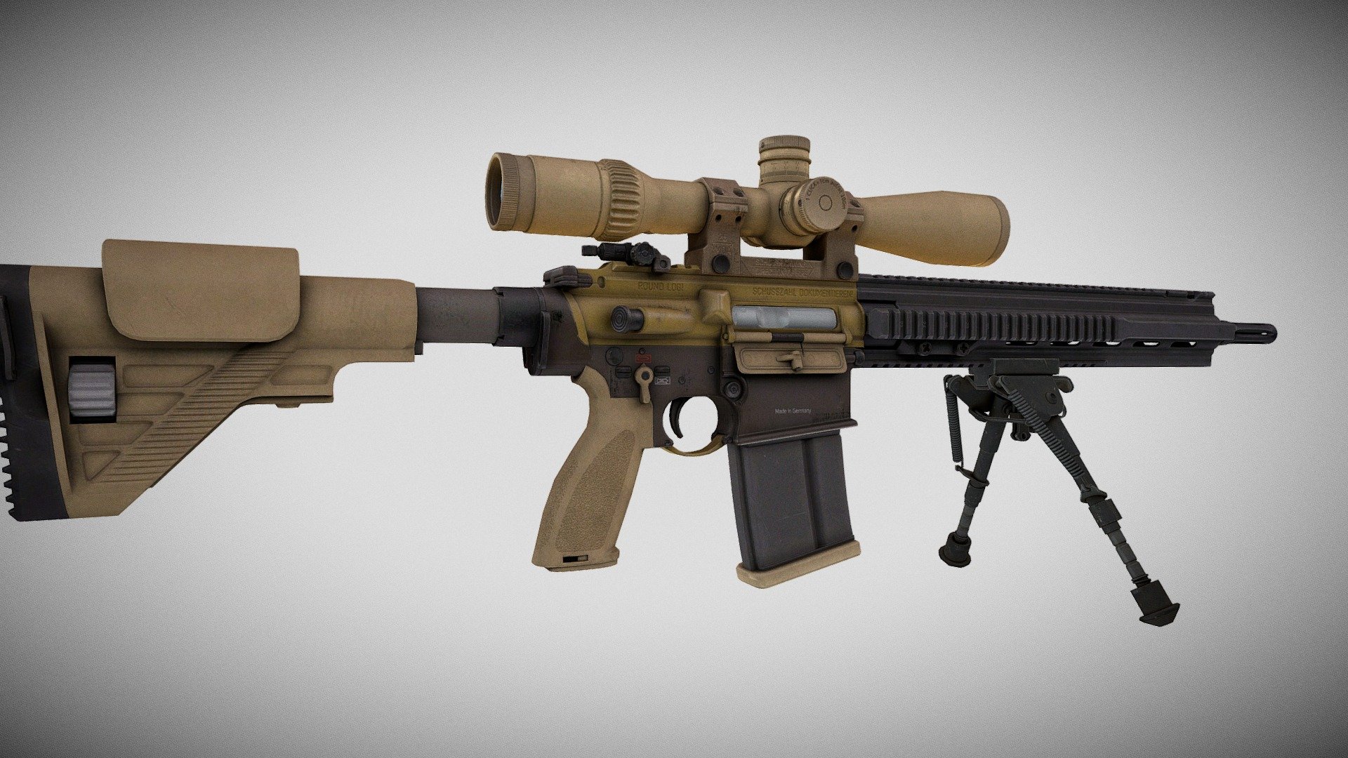 HK G28 Sniper Rifle - HK G28 Sniper Rifle - Download Free 3D model by trolosqlfod 3d model