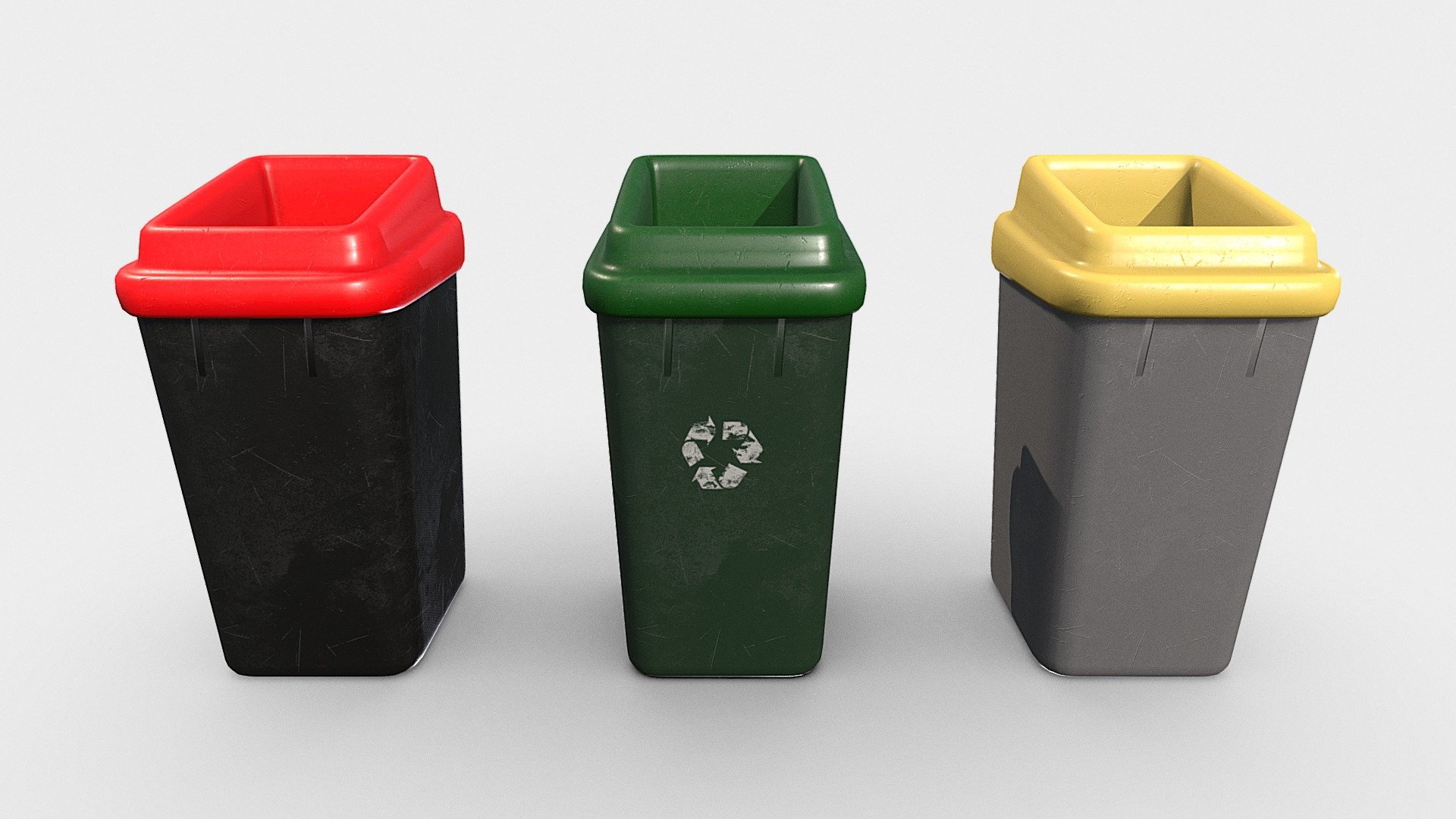 A selection of waste paper bins, handy props to fit multiple different environments.  

PBR textures @4kp - Waste paper bins - Buy Royalty Free 3D model by Sousinho 3d model