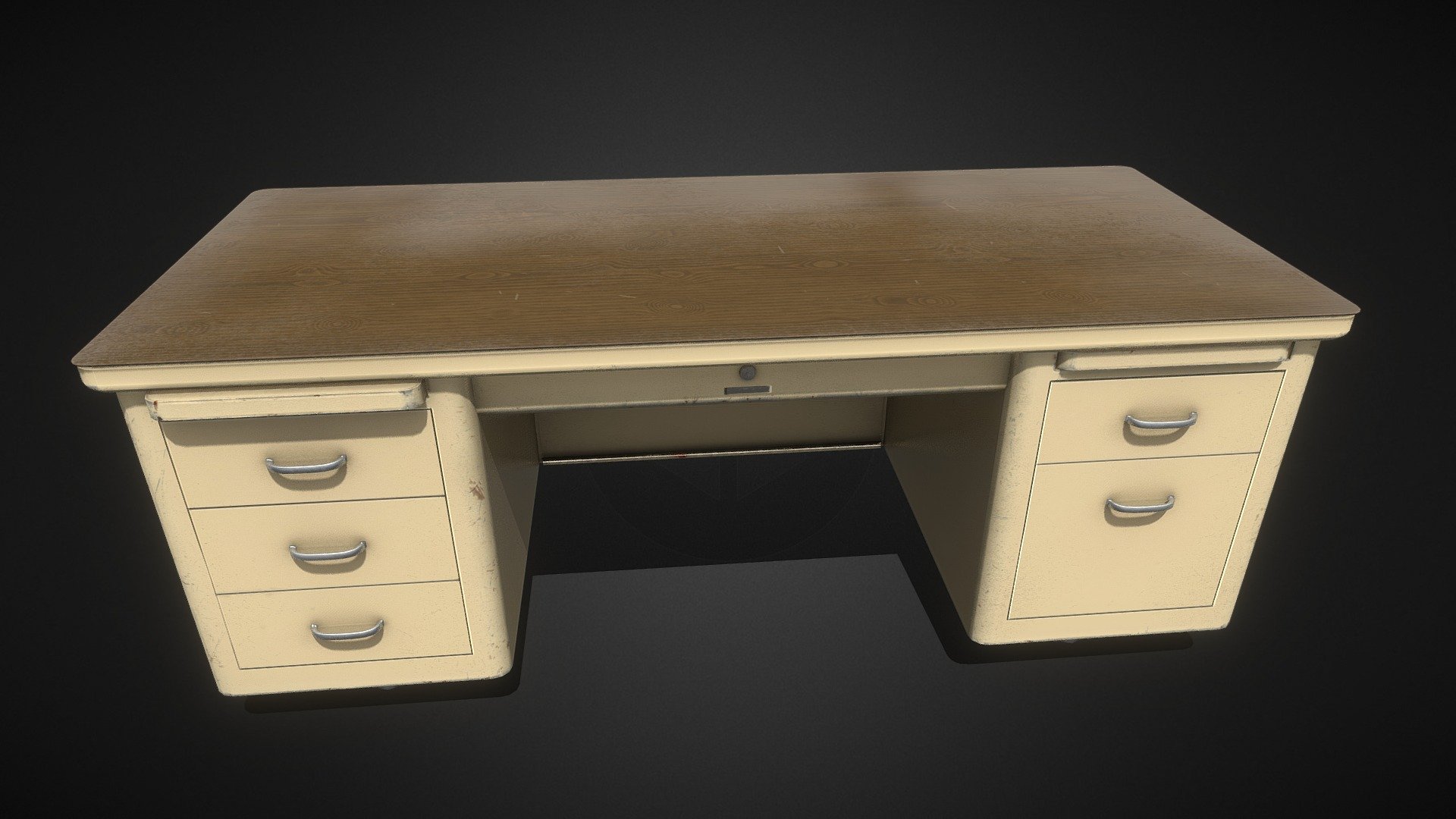 Two 4k texture sets - Steelcase Tanker Desk - Buy Royalty Free 3D model by lena-wachs 3d model