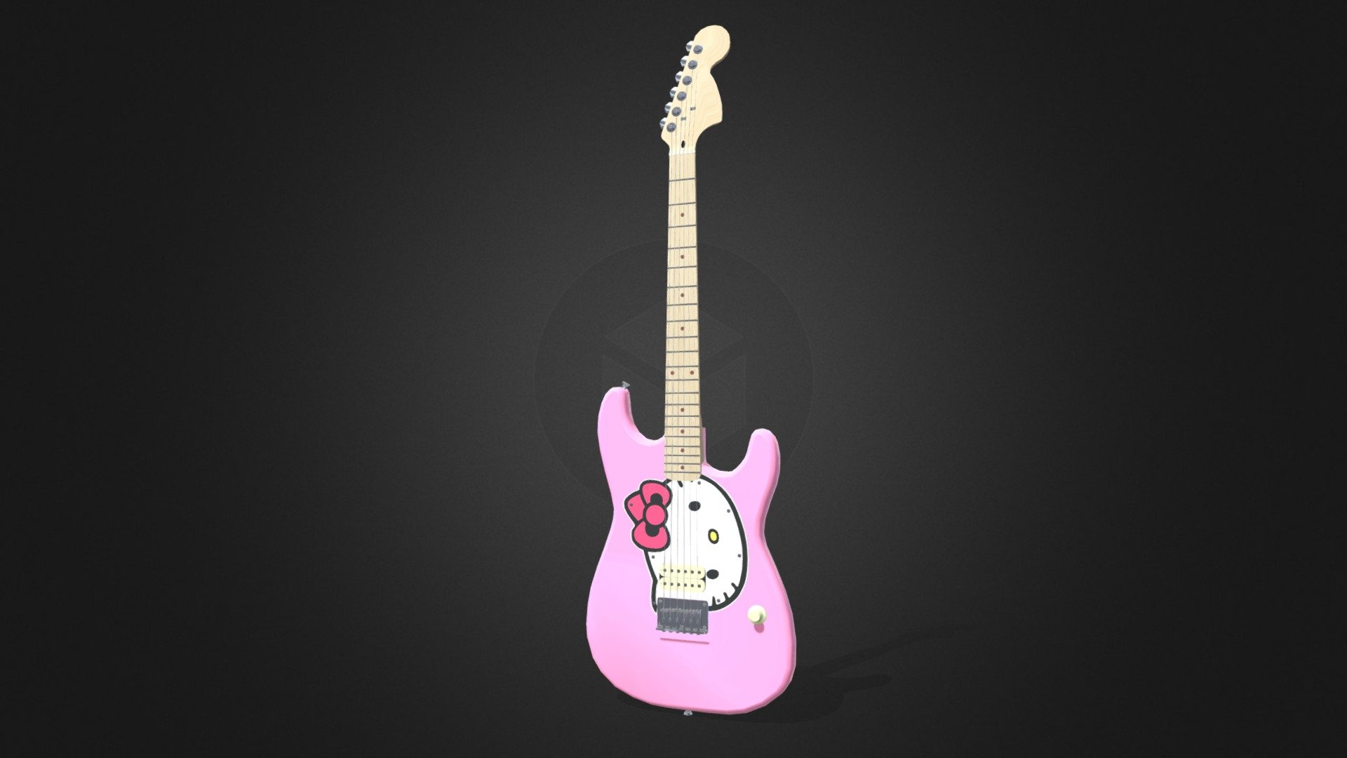 Coursework for XYZ School - Squier Hello Kitty Stratocaster - 3D model by hanne27 3d model