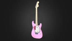 Squier Hello Kitty Stratocaster guitar, pink, hellokitty, electroguitar, girlsstuff