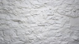 (Baked)_White painted stone wall