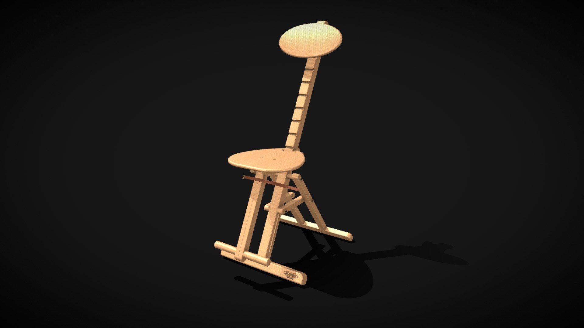 MABEF adjustable stool M/44 - 3D model by Mabef 3d model