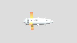 Hydra Nuclear Pulse Battleship spacecraft, scifi, sci-fi, space, spaceship, noai