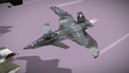 A90 Sanda concept jet fighter stealth, airplane, fighter, generic, attack, aircraft, jet, sanda, supersonic, vehicle, lowpoly, military, air, gameasset, plane, concept, war