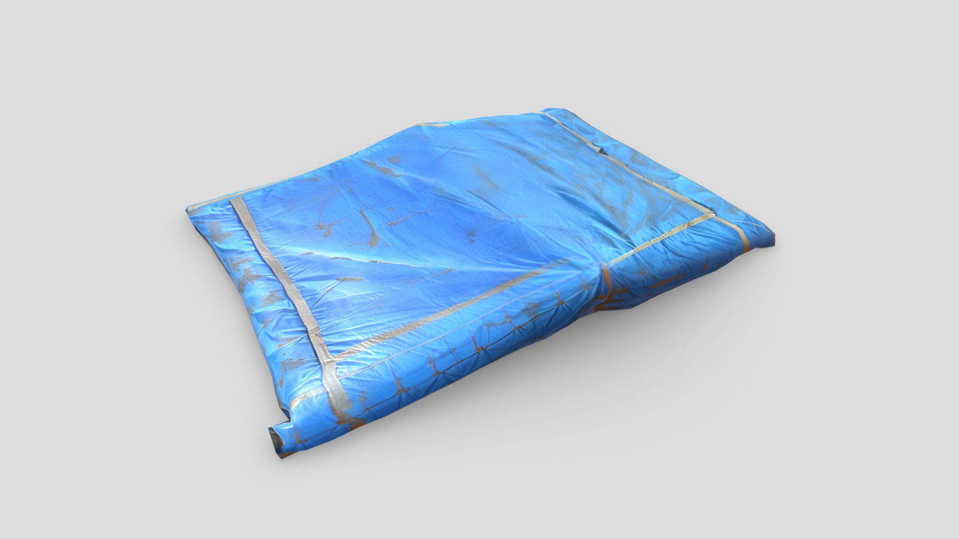 ‘Folded in blue - wrapped in plastic!’

● 4096 x 4096 PBR textures

● normal map is baked from the high poly model

Please do not hesitate to contact with me. I will be happy to help you.

Contact me at https://plaggy.net

Formats: fbx, dae, max, obj, mtl, png, glTF, USDZ Polygon: 1113 Vertices: 1115 Textures: Yes, PBR (ao, albedo, metal, normal, ORM, rough) Materials: Yes UV Mapped: Yes Unwrapped UVs: Yes (non overlapping) - Folded Blue Tarp - Buy Royalty Free 3D model by plaggy 3d model