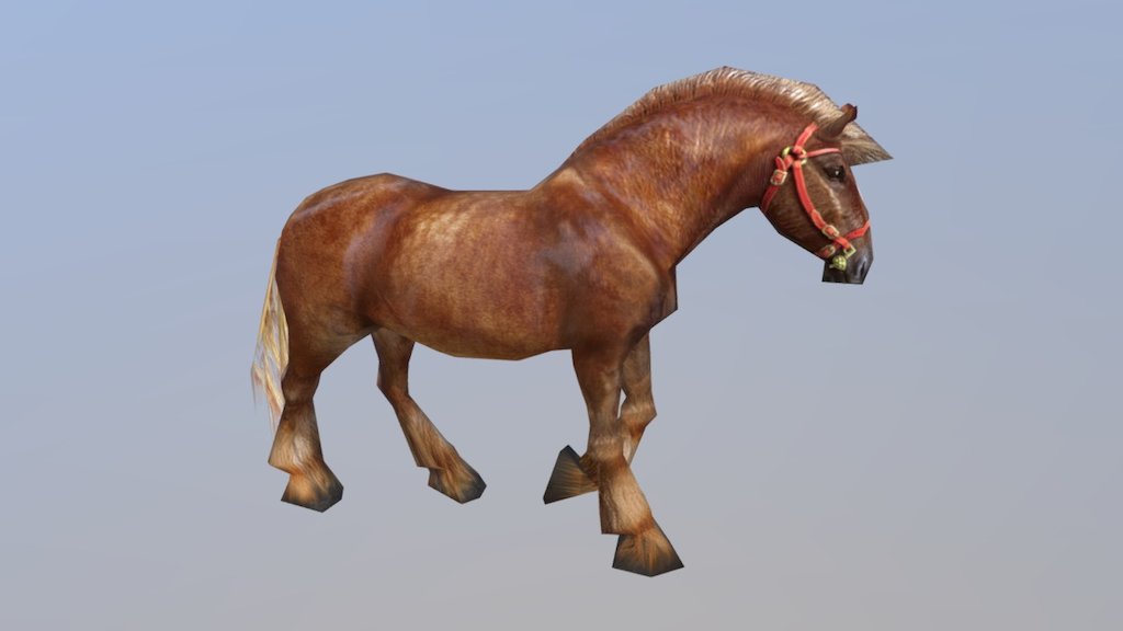 Low poly horse I modeled, textured, rigged and animated for a mobile game. Older work 3d model