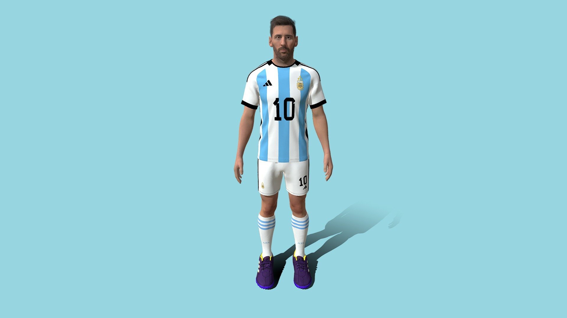 Cloth Title = Argentina Messi New Jersey Design 2022 

SKU = DG100268 

Category = Men 

Product Type = Jersey + Pant + Socks + Football Boot 

Cloth Length = Regular 

Body Fit = Regular Fit 

Occasion = Casual  

Sleeve Style = Raglan Sleeve 


Our Services:

3D Apparel Design.

OBJ,FBX,GLTF Making with High/Low Poly.

Fabric Digitalization.

Mockup making.

3D Teck Pack

Pattern Making

2D Illustration

Cloth Animation and 360 Spin Video


Contact us:- 

Email: info@digitalfashionwear.com 

Website: https://digitalfashionwear.com 


We designed all the types of cloth specially focused on product visualization, e-commerce, fitting, and production. 

We will design: 

T-shirts 

Polo shirts 

Hoodies 

Sweatshirt 

Jackets 

Shirts 

TankTops 

Trousers 

Bras 

Underwear 

Blazer 

Aprons 

Leggings 

and All Fashion items. 




Our goal is to make sure what we provide you, meets your demand 3d model