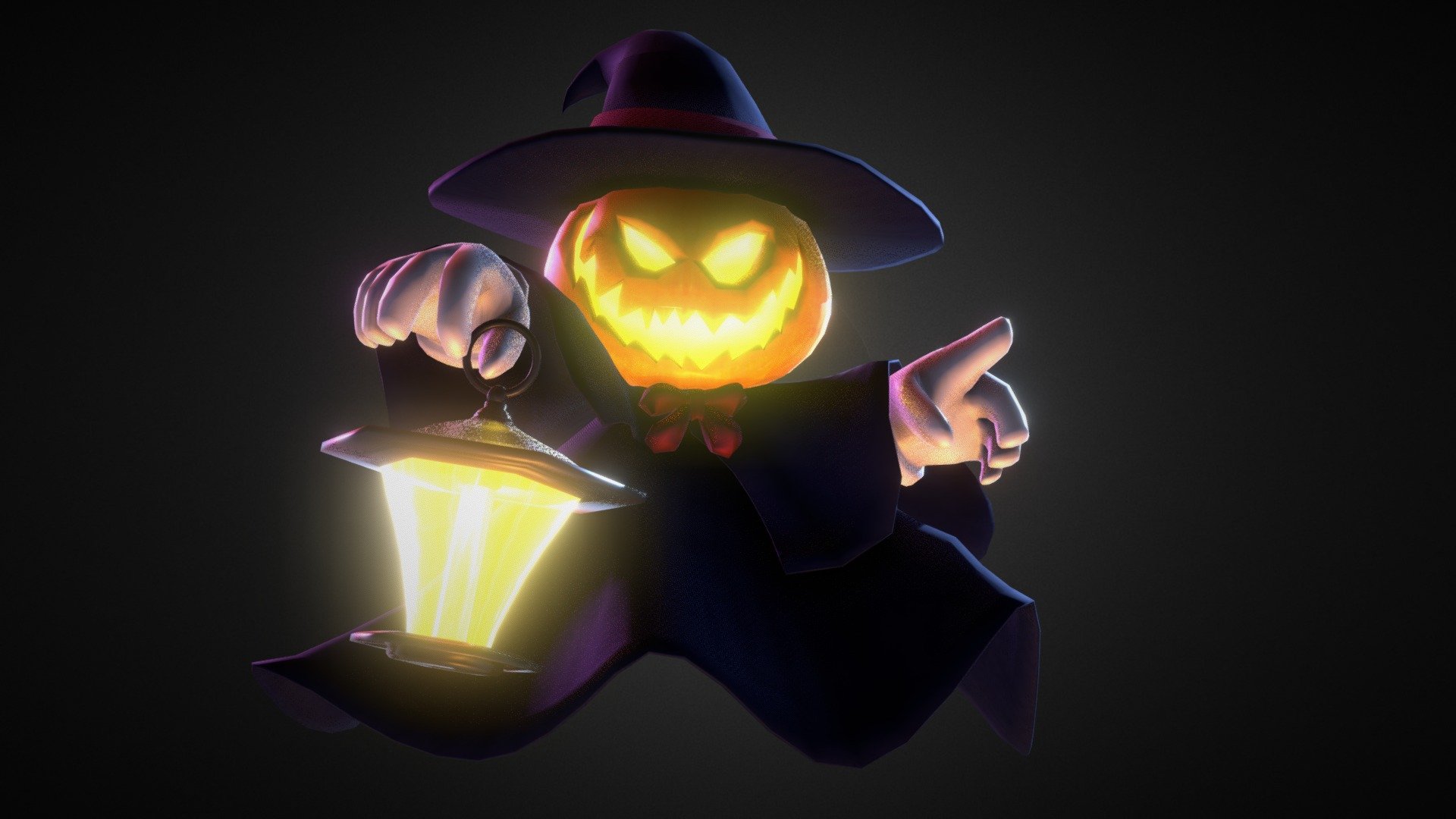 Happy Halloween! Yay! I managed to finish something in time (mostly) xD - Jack o'lantern - 3D model by Crisdroid 3d model