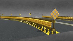 Rolling Barrier System Curved & Straight truck, traffic, transport, highway, road, bus, crash, barrels, barrier, rolling, barricade, cityscape, roadway, divider, guardrail, vehicle, car, city, street, light