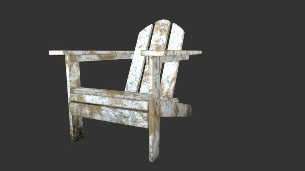 Old chair for garden - 3D model by CineMay 3d model