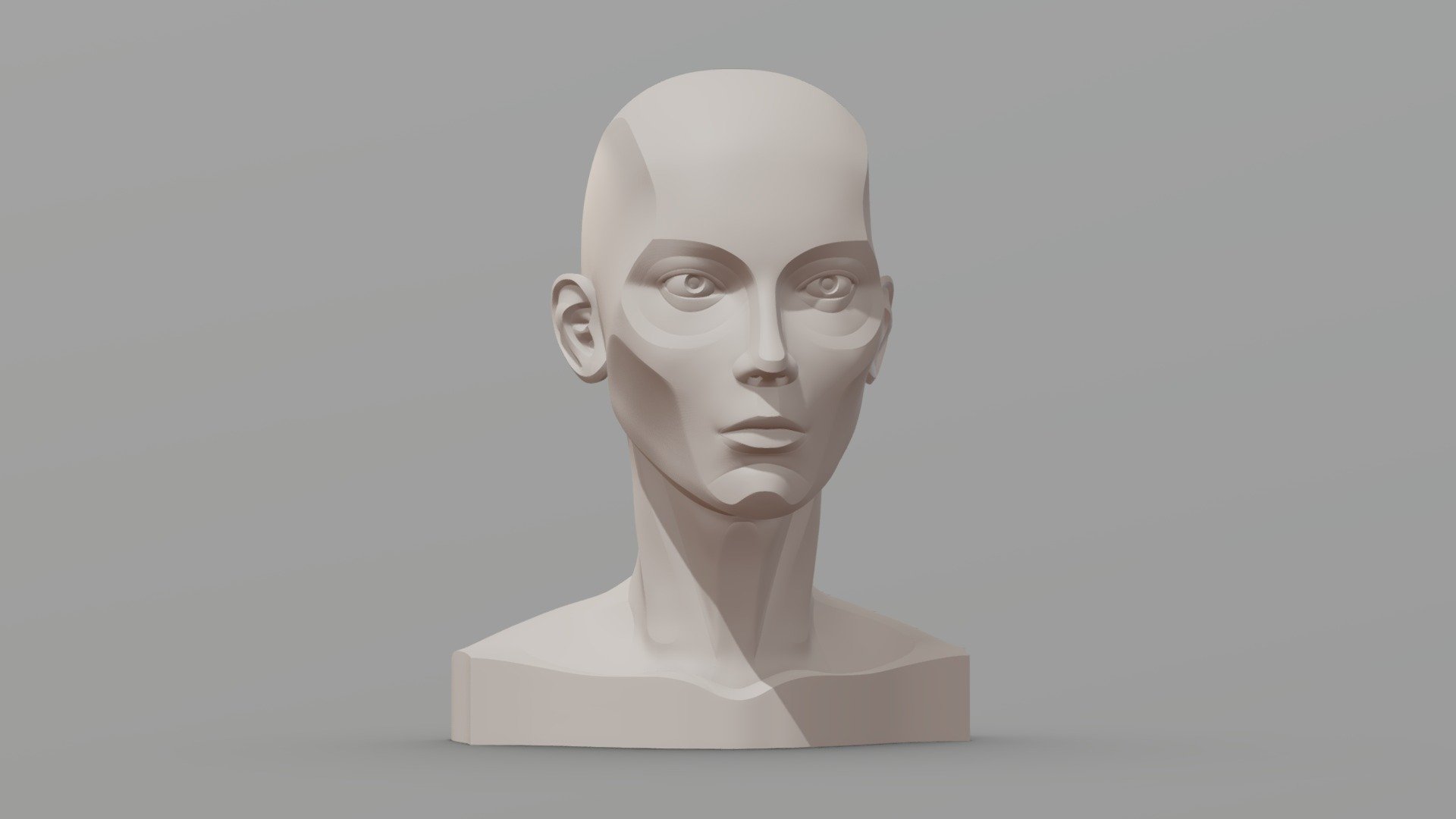 A womans planar head bust that's excellent for drawing, anatomy and lighting reference. Feel free to use it in whatever project you like!

Sculpted by Tom Flavelle from No Ghost.

Looking for a male bust? Check out this model! - Female Planar Sculpted Head Drawing Reference - 3D model by noghost 3d model