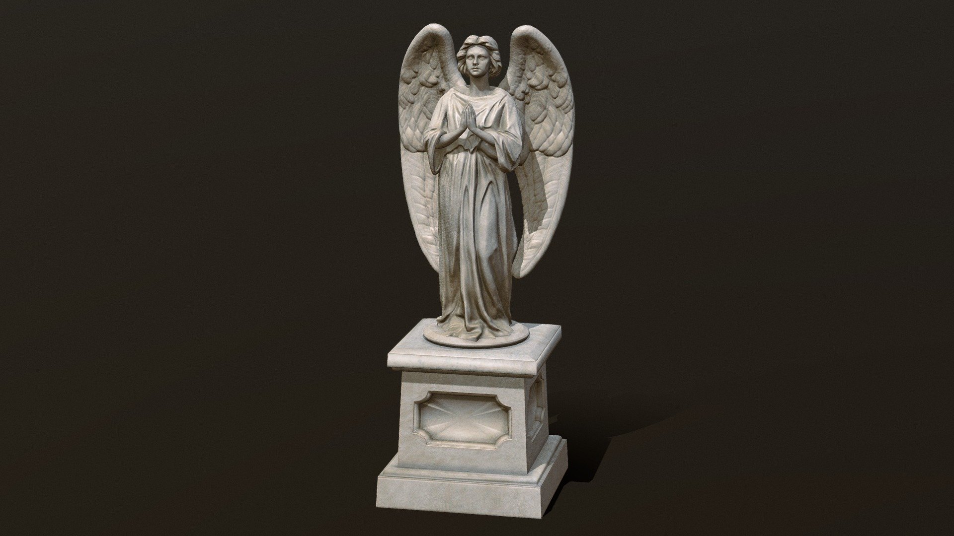 Sculpted in Blender. Converted into lowpoly model for games

Added File formats: FBX, OBJ, Blend - Angel Statue - Buy Royalty Free 3D model by Robin Art FX (@robinsonartfx) 3d model