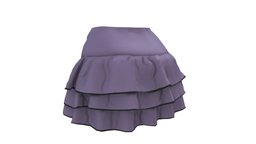 Female 3 Tiered Layered Mini Skirt
