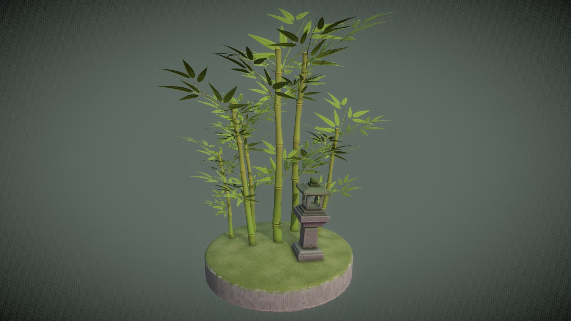A small garden scene for practice 3d model