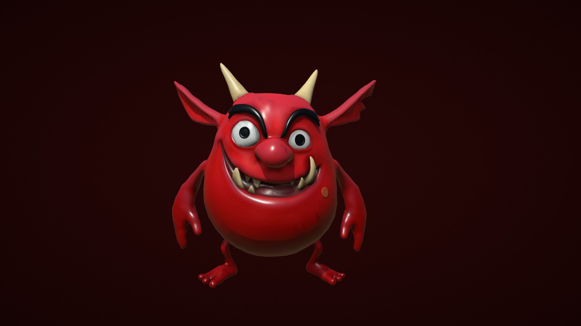Stubby Demon - Download Free 3D model by nlutchy (@nlutchner) 3d model