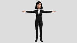 Toon Lady toon, baby, kid, children, child, rig, young, family, graphic, setup, executive, employee, character, girl, cartoon, man, animation, human, rigged, lady