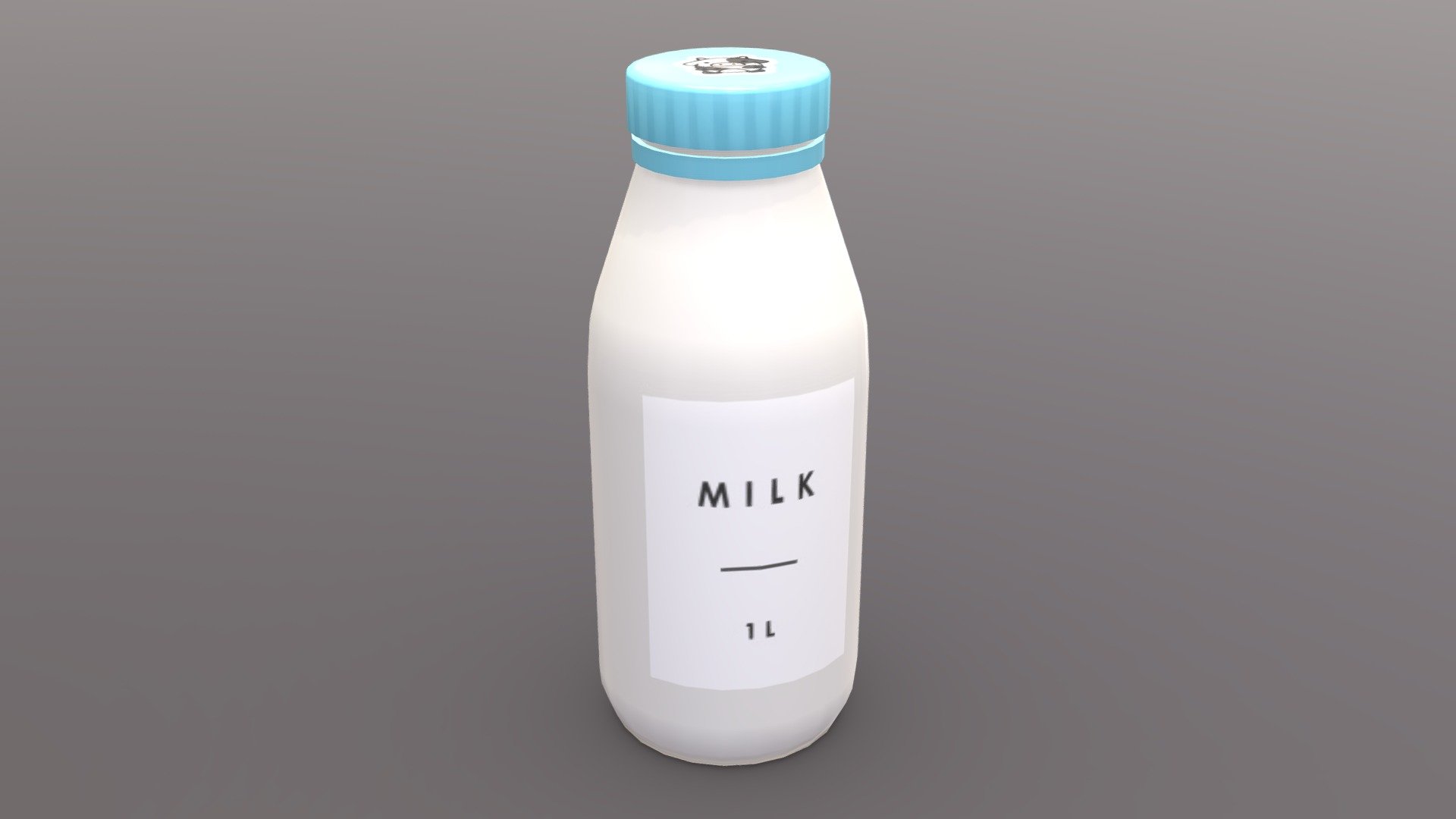 Milk Bottle - 3D model by ktrinidad 3d model