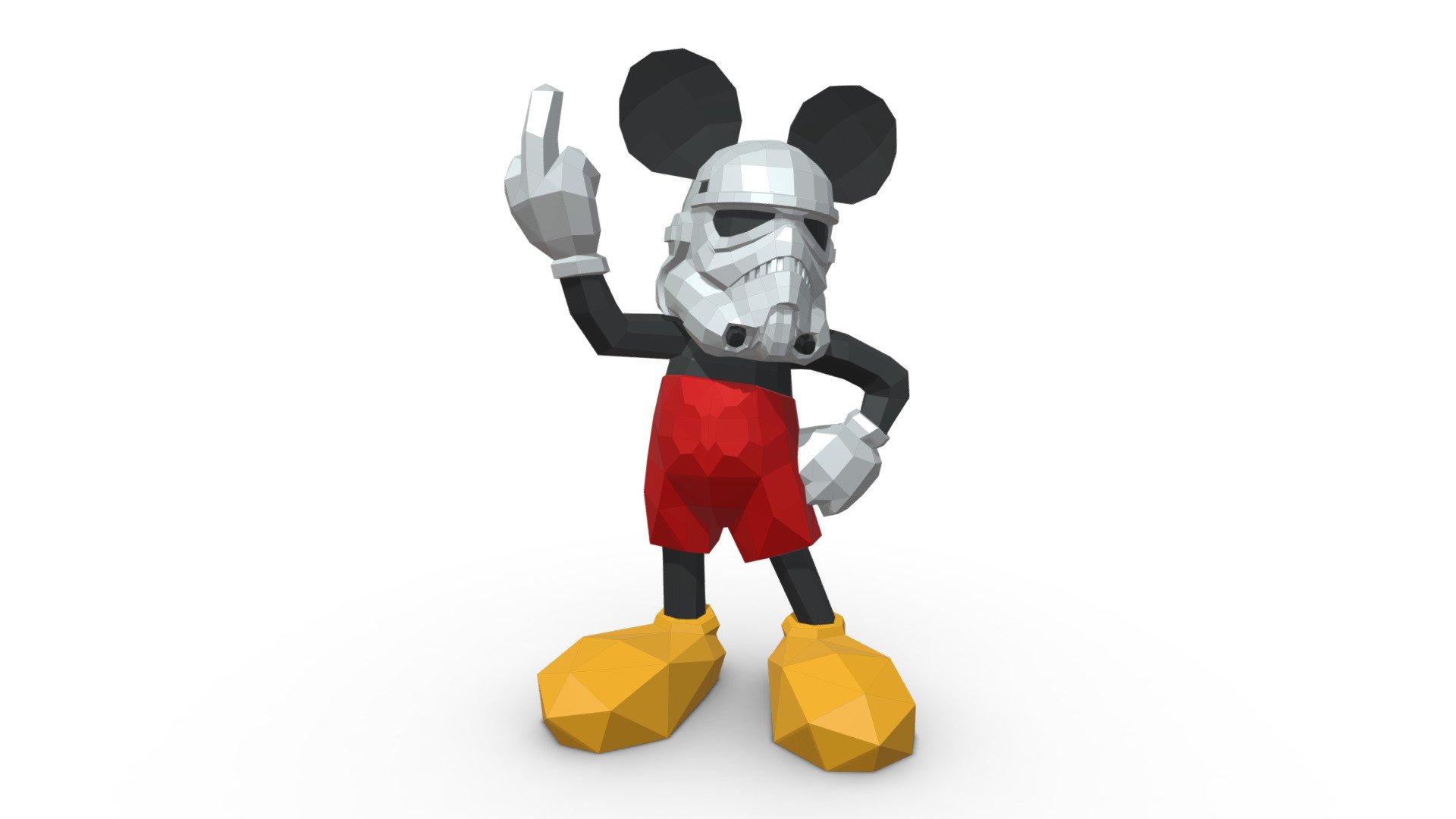 Mickey Mouse Figure - 3D model by PolyArt (@ivan2020) 3d model