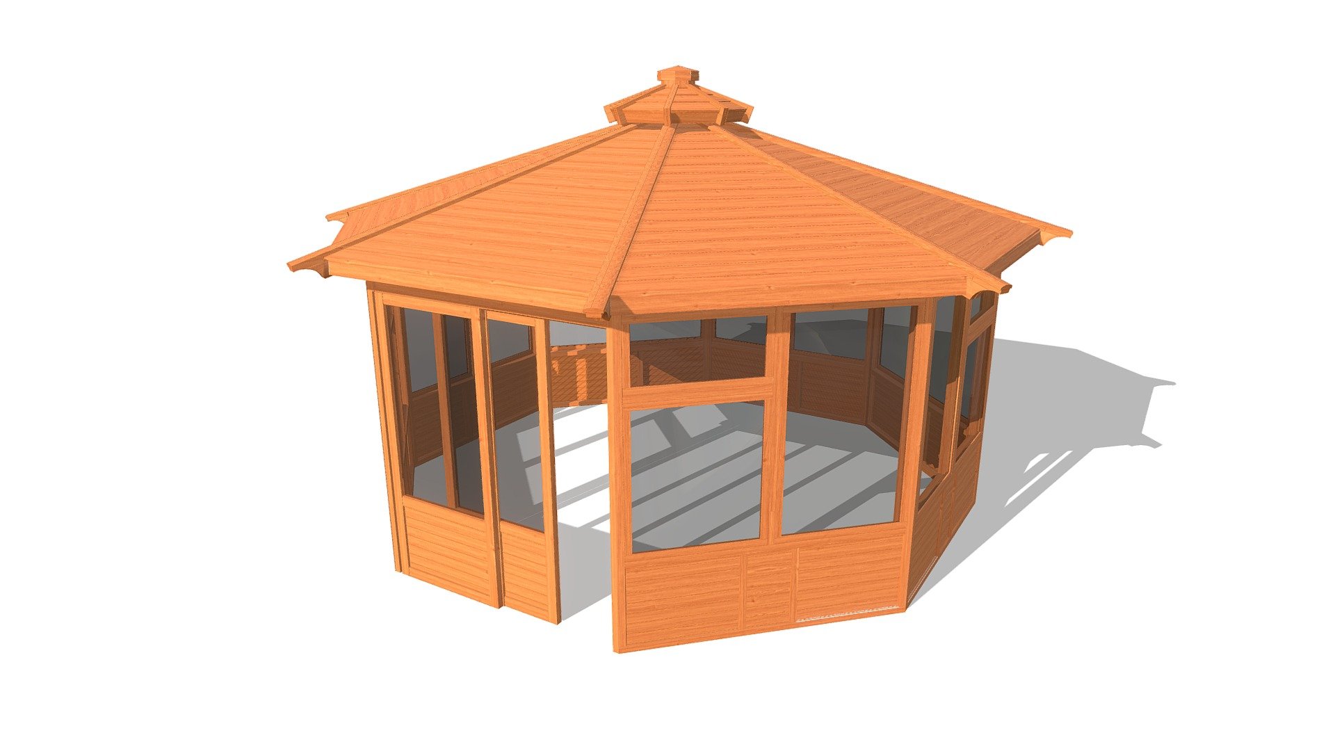 Custom Project
•2x5 Posts Wall
•2x3 Posts Door
•1x6 T&amp;G
•2x6 Rafters
•2x6 Fascia

→ Size: Ø 15' 

→ Drawn by Aislinn Torres
aislinn@foreverredwood.com

→ https://www.foreverredwood.com/ ← - Custom Octagonal Sunroom Gazebo - 3D model by Forever Redwood Conceptual Engineering Team 3d model