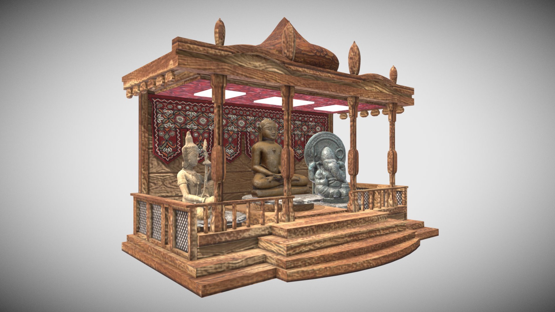 Mandir for Puja Room.
One Object one Material..... 3d model