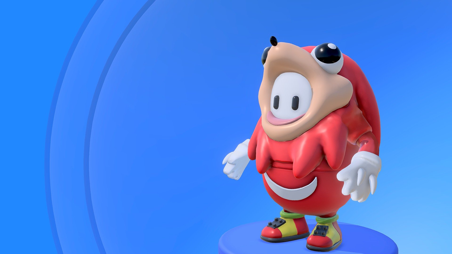 When you need someone to show you de whey in Tip Toe~ 
Why did I make this. Somebody help me

If you haven't played Fall Guys yet, you're missing out o.o - Fall Guy Ugandan Knuckles - Buy Royalty Free 3D model by Eriction (@erictahiri) 3d model