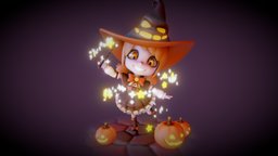 Halloween witch harogosu3dmaturi2017, maya, witch, characters, halloween