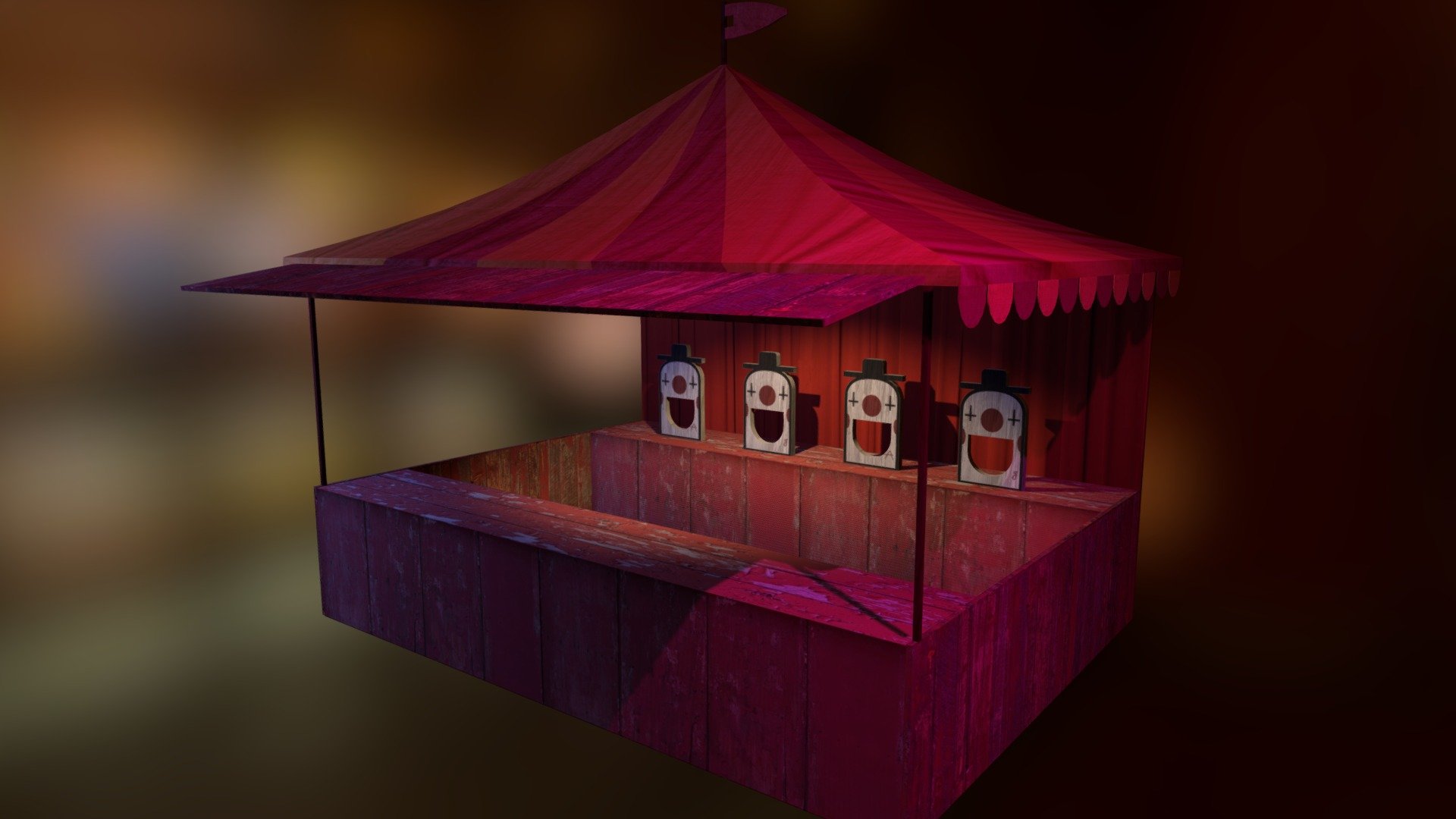Carnival Booth - 3D model by elgrayso 3d model