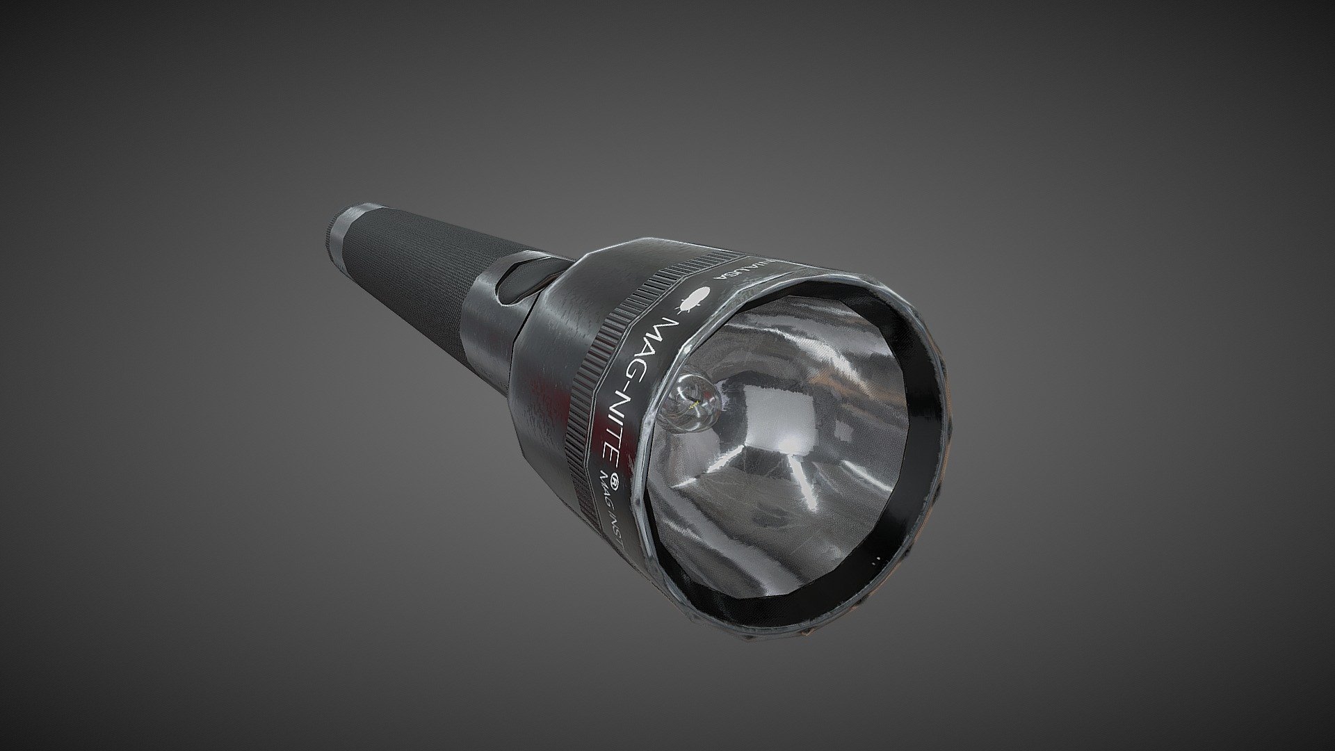 Based on the mag lite I changed the logos and name. This flashlight was made for the game Franky's House coming soon 3d model