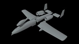 A-10A THUNDERBOLT-II READY TO PRINT STL FILES warthog, a10, aircraft, jetfighter, military-vehicle, thunderbolt_ii