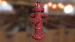 Hydrant town, water, hydrant, old, steet, rusty-metal, architecture, city, construction, high-poly-model, firehyrdant
