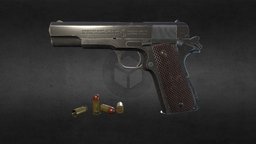 M1911A1 shooting animation m1911a1, weapon, animation, gun