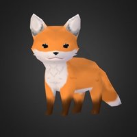 Lowpoly Toon Fox toon, cute, fox, handpainted, unity, low, poly, animated