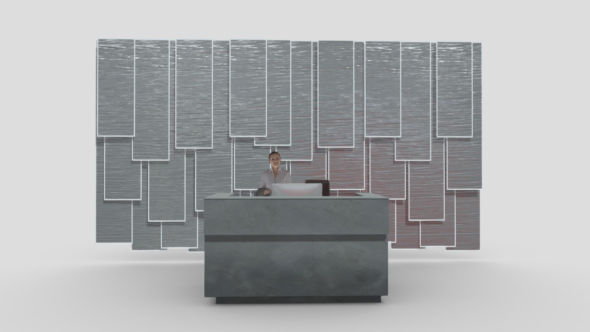 Reception Desk - 033

Native Format File : 3Ds Max 2020 &ndash; Rendering by Vray Next

File save as : 3Ds Max 2017 with converted all object to Editable Poly.

Exporting Formats :
Autodesk FBX ( .fbx ) and OBJ ( .obj &amp; .mtl ).

All 9 Texture maps are include as JPG.

Support 24/7 3d model