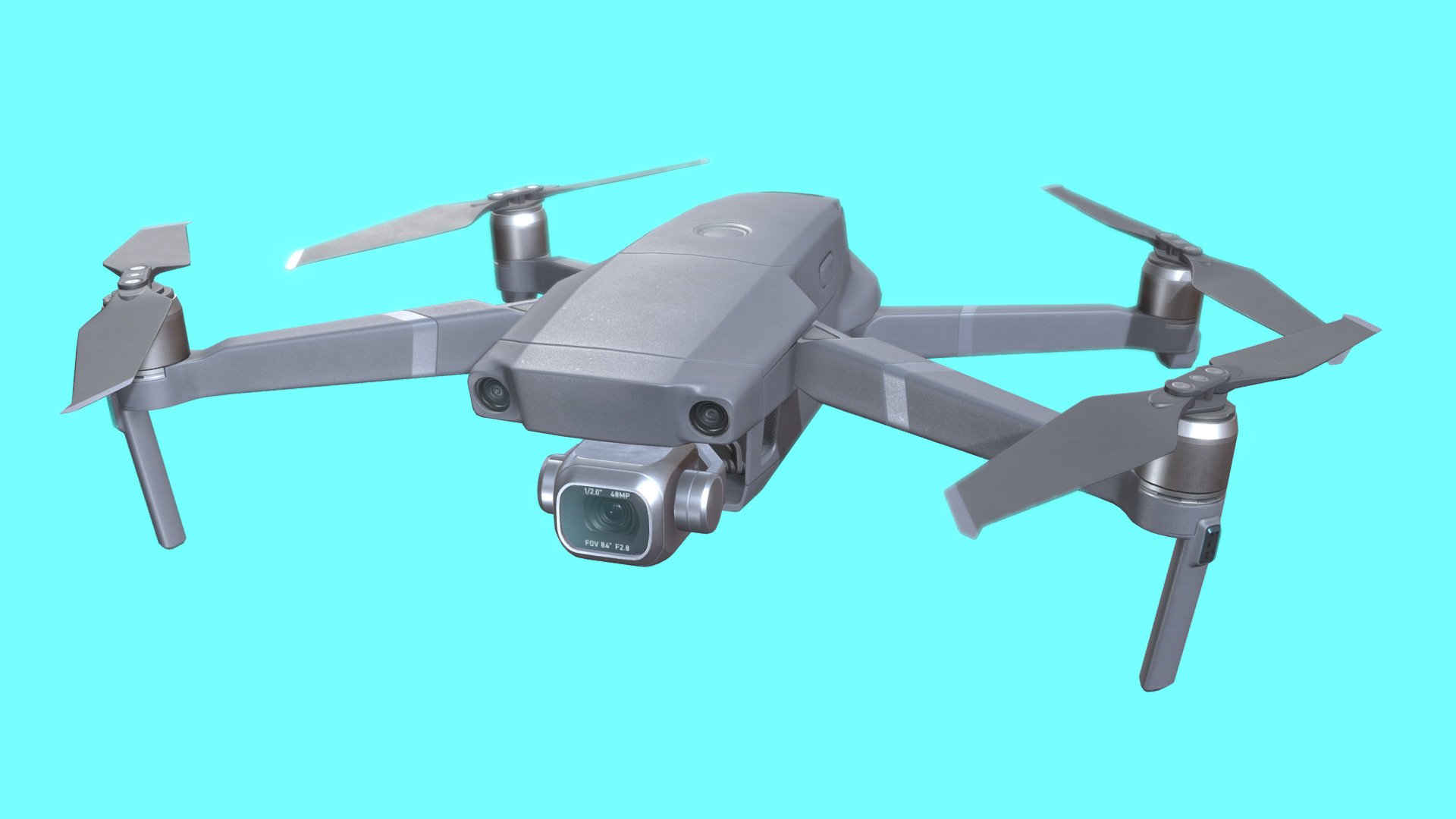 Model  (tris count | verts count), texture size


Quadcopter (13 647 | 7 022), 4096;

Quadcopter Glass (520 | 364), 512; - Quadcopter - 3D model by Ramhat 3d model