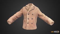 [Game-Ready] Brown Fur Coat