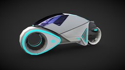 Sci-Fi Vehicle tron, bike, future, motorbike, low-poly, asset, game, vehicle, mobile, sci-fi, futuristic, car, light, light-bike