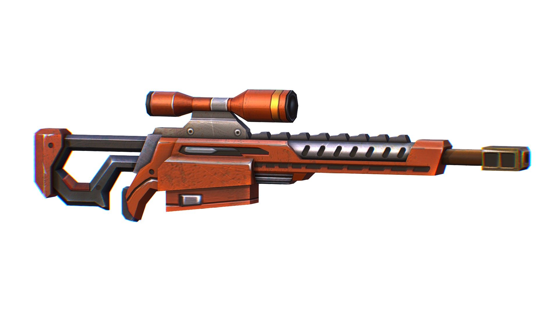 LowPoly Cartoon Sci-Fi Sniper Rifle Future - 3dsMax and Maya file included - LowPoly Cartoon Sci-Fi Sniper Rifle Future - Buy Royalty Free 3D model by Oleg Shuldiakov (@olegshuldiakov) 3d model