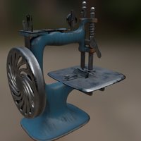 Old Sewing Machine [v.2] autodesk, maya2014, 3d-model, maya3d, autodekmaya, 3d-texture, 3d