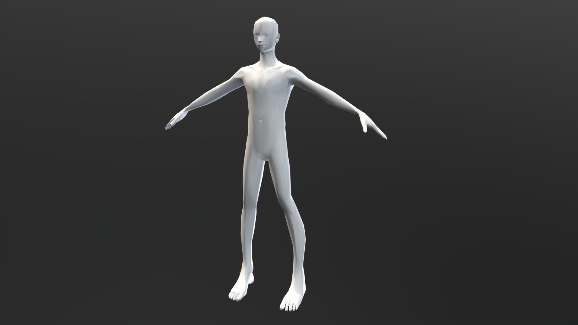 Low poly base mesh of a male human character made in Blender. Works great as a foundation for designing game characters, animations, and more. It is also fully rigged with a simple skeleton, and ready for texture painting.

Features:
Sleek, low poly mesh, UVs fully unwrapped and easy to texture, rigged with a full body skeleton (including fingers!)

Please enjoy! - Low Poly Male Base - Slender - Download Free 3D model by Mesh-Base 3d model
