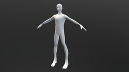 Low Poly Male Base body, face, base, anatomy, easy, male-human, base-mesh, male-character, rigged-character, rigged-model, low-poly, male, simple, rigged, basic