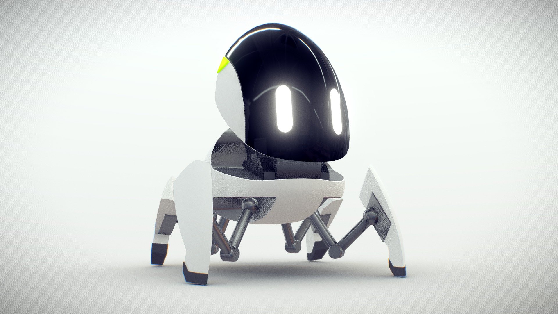 Model of a protagonist robot for a student game project 3d model