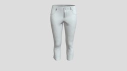 Jeans (3/4 Capri Style) FBX fashion, pants, jeans, 34, trousers, fashiondesign, denim, capri, fashionable, jeans-pants, digitalfashion, fashiondesign3d, fashiondesigner, digitalfashionschool