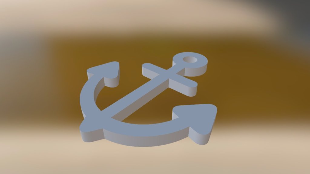 Anchor Keychain - 3D model by 3dhug 3d model