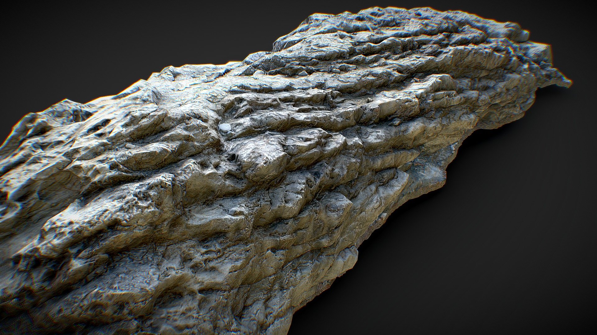 A photoscanned rock with a low poly count and good textures. It can be used to decorate cliff faces. I have used it in a lot of projects and I like it 3d model