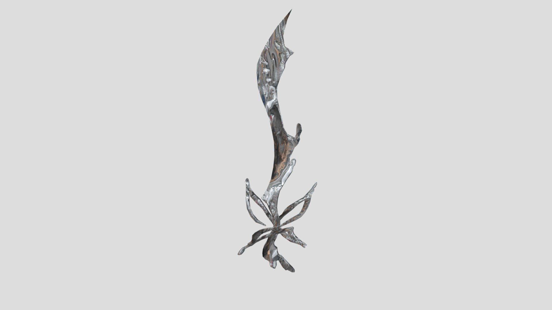 I uploaded a character of mine's swilver sword awhile back, so now I'm uploading the second version. In the story, the sword gets broken at some point, but Meryl melts the metal down into a new rougher-looking, but still awesome sword. And this is the 3D model of that sword. This is a Blender file with a normal map and a texture image 3d model
