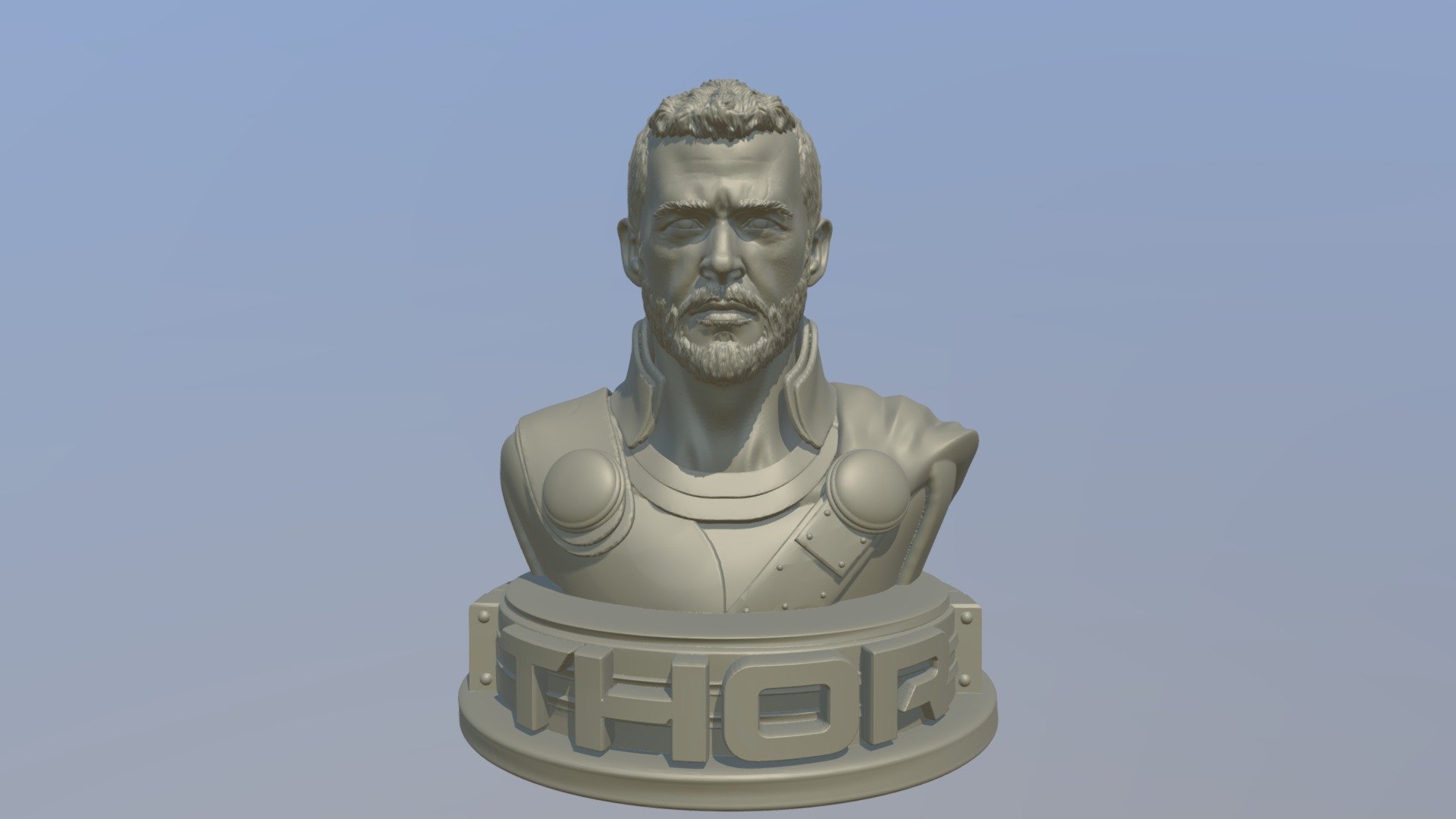 Chris Hemsworth as MCU Thor bust from Thor Ragnarok and Avengers 4   For more renders and info please visit my Artstation page https://www.artstation.com/konstantinkireev - Chris Hemsworth as Thor 3D print model - 3D model by kostikim 3d model